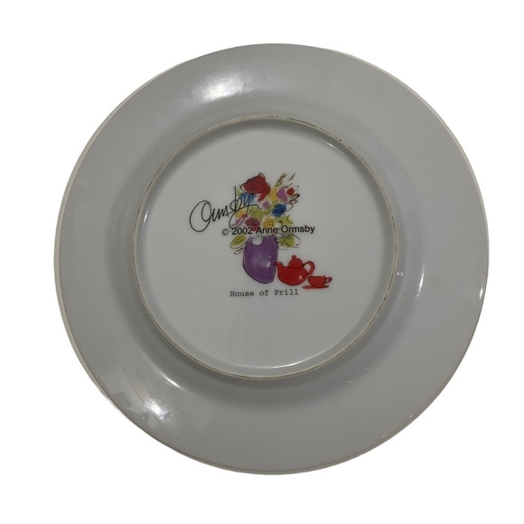 Vintage A. Ormsby House Of Prill 3 Replacement Painted Dessert Salad Plates 7.5” - Picture 6 of 7